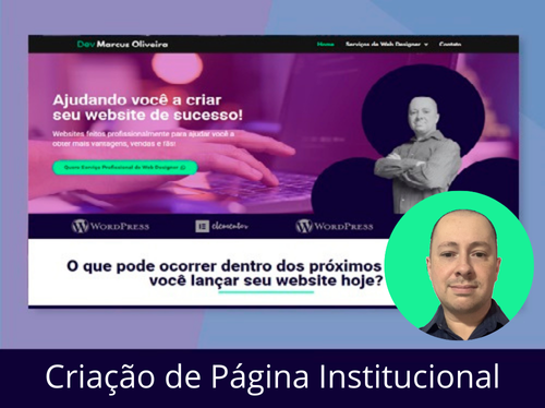 Home 11 Especialidade do web designer e criador de site Marcus Oliveira página institucional